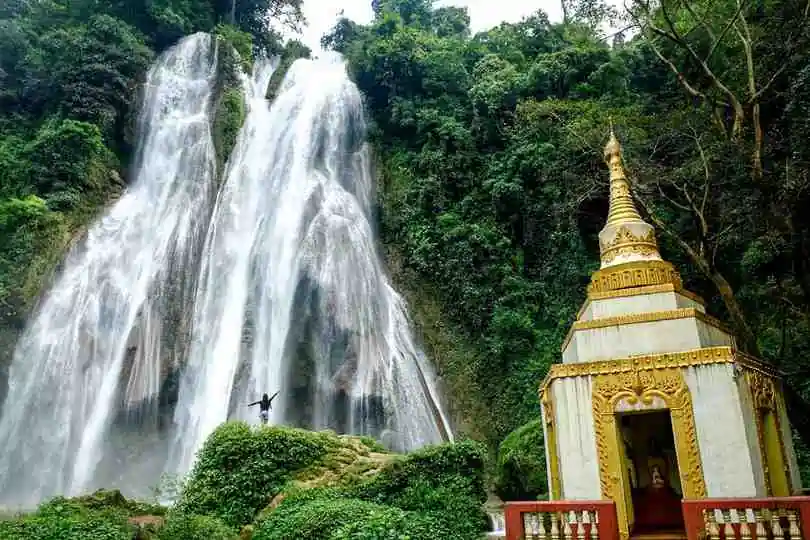 How To Visit Anisakan Falls Near Mandalay, Myanmar